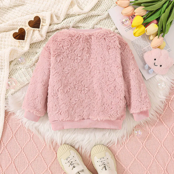 Pink Fuzzy Shirt (Size 2Y)