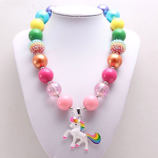 Colorful Unicorn Chunky Necklace