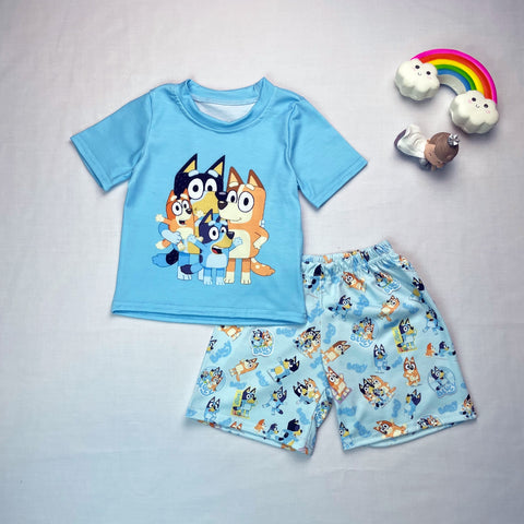 Bluey's Family T Shirt And Shorts Set