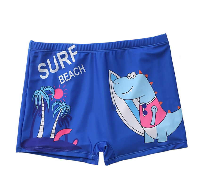 S6081 - Surf Beach Dinosaur Printed Swim Shorts