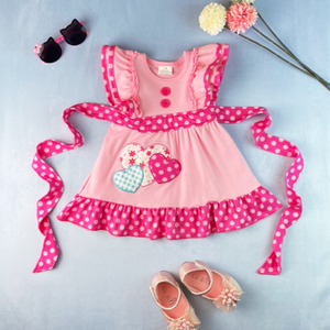 Girl's Pink Hearts Dress